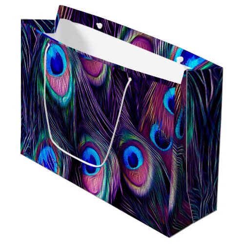 Peacock Feather Large Gift Bag