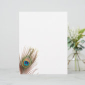 Peacock Feather Letterhead (Standing Front)