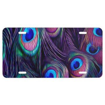 Peacock Feather License Plate by ErikaKai at Zazzle