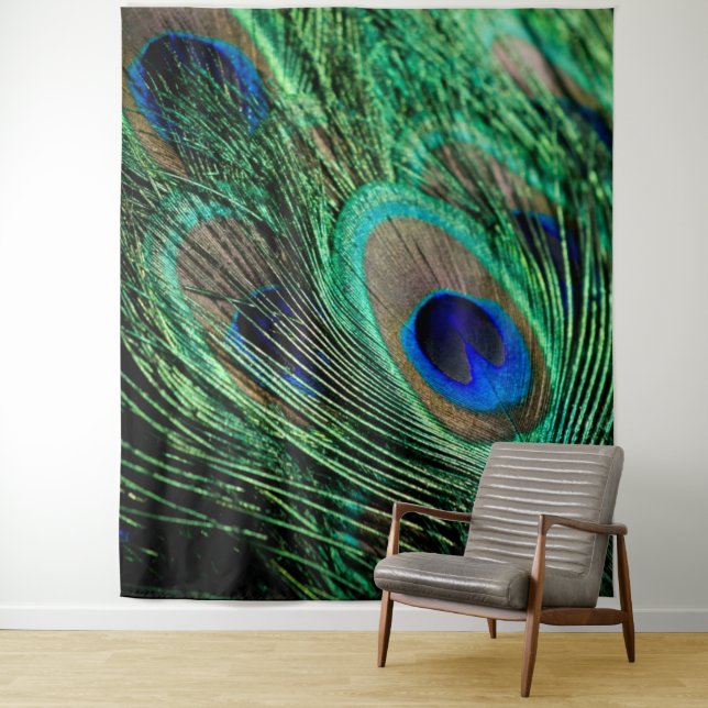 Peacock Feather Lucky Tapestry (In Situ)