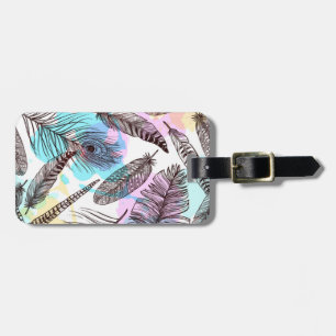 Peacock Feather Luggage Tag