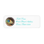 Peacock Feather Mailing Label