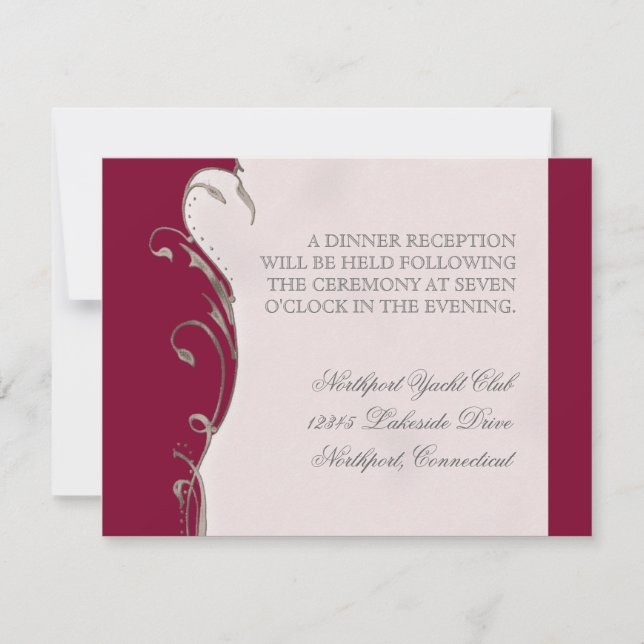 Peacock Feather n Swirls - Wedding Invitation (Front)