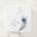 Peacock Feather Names Thank You Message Wedding Favor Tags<br><div class="desc">Peacock Feather Names Thank You Message Wedding. A beautiful peacock feather is to the right and typography to the bottom left for your Thank You favors and add a message on the other side too. The text can be easily personalised.</div>