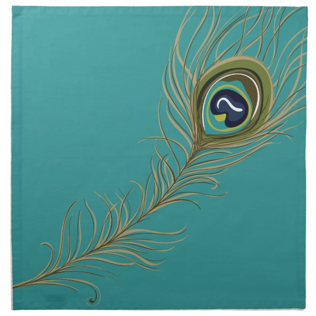 Peacock Feather Napkin (Front)