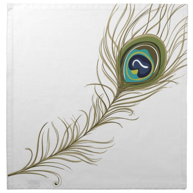 Peacock Feather Napkin (Front)