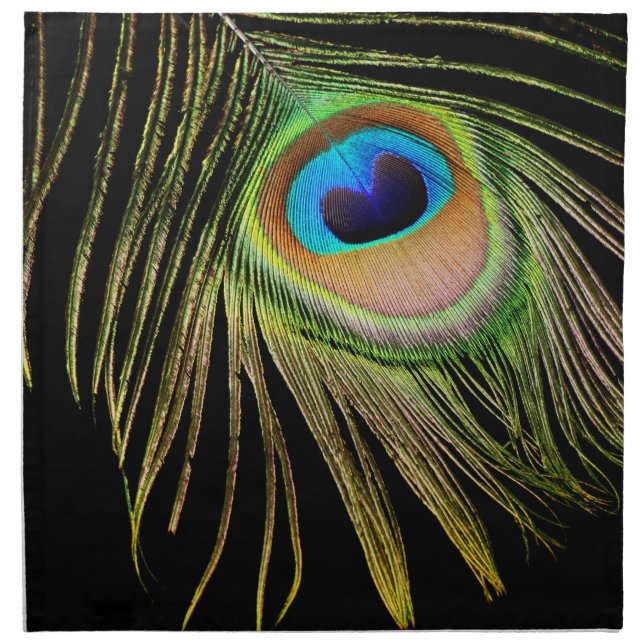 Peacock Feather Napkins (Front)