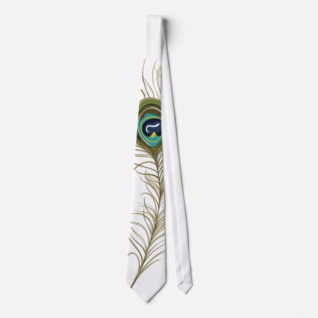 Peacock Feather Neck Tie (Front)