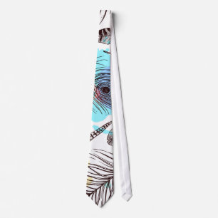 Peacock Feather Neck Tie