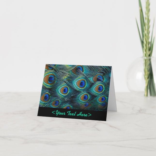 Peacock Feather Note Card (Front)