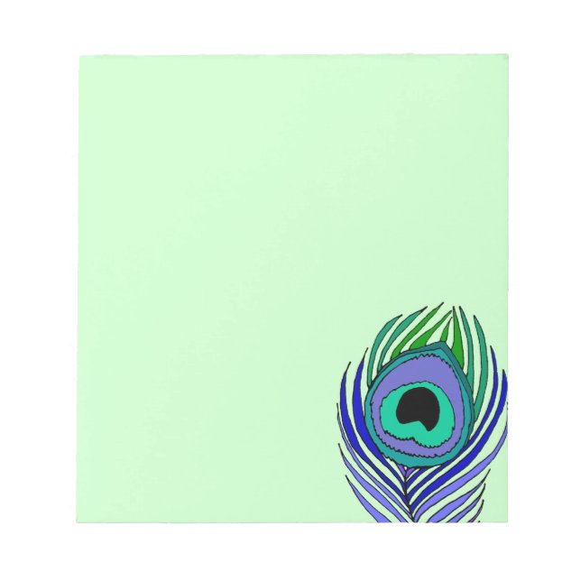 Peacock Feather Notepad (Front)