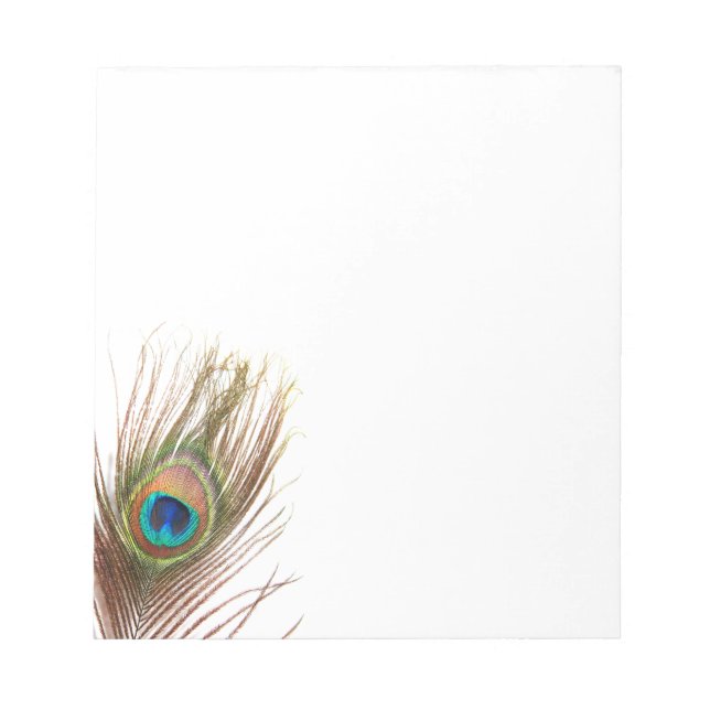 Peacock Feather Notepad (Front)