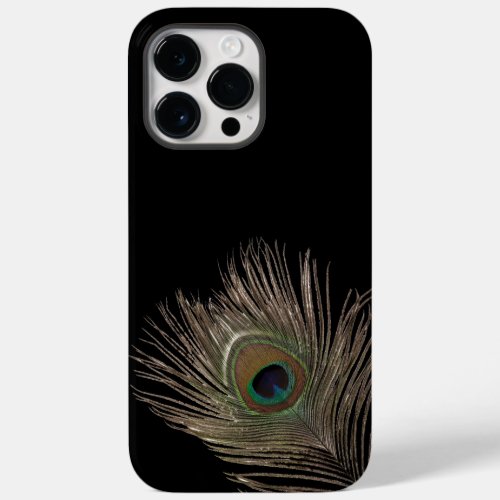 Peacock feather on black Case_Mate iPhone 14 pro max case