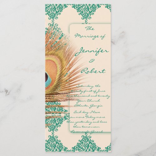 Peacock Feather on Teal Moroccan Tile Program