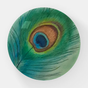 Peacock Feather Paperweight