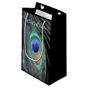 Peacock Feather Party Favor Unique Tote Gift Bags