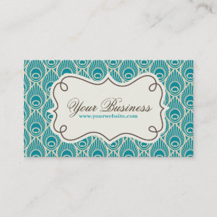 Peacock Feather Pattern Business Card