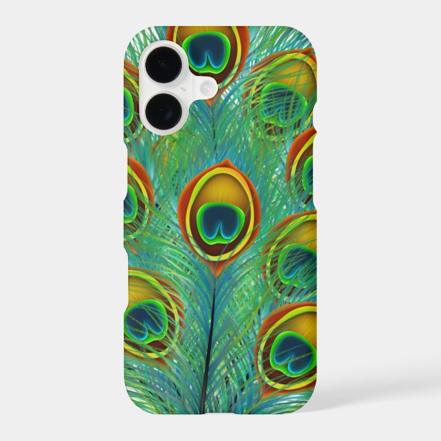 Peacock Feather Pattern Case-Mate iPhone Case (Back)