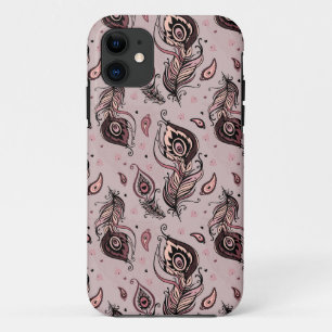 Peacock feather pattern iPhone 11 case