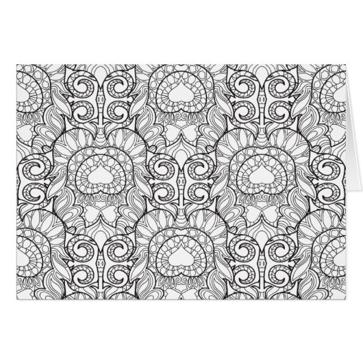 Peacock Feather Pattern Doodle (Front Horizontal)