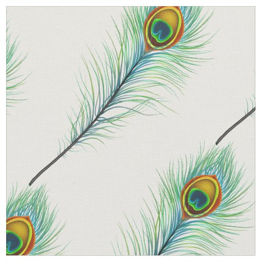 Peacock Feather Pattern Fabric