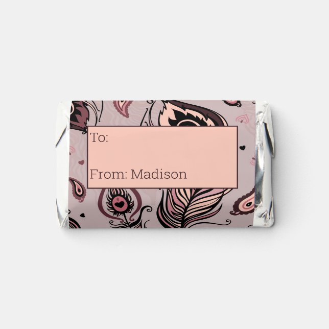 Peacock feather pattern hershey's miniatures (Front)
