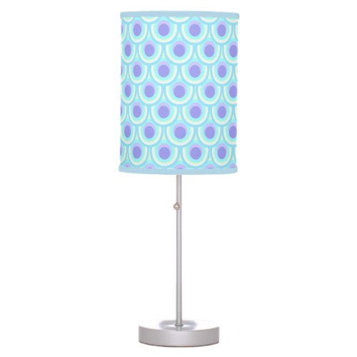 Peacock feather pattern purple blue lamp shade