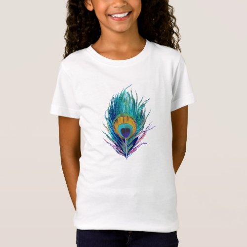 Peacock feather pattern T_Shirt