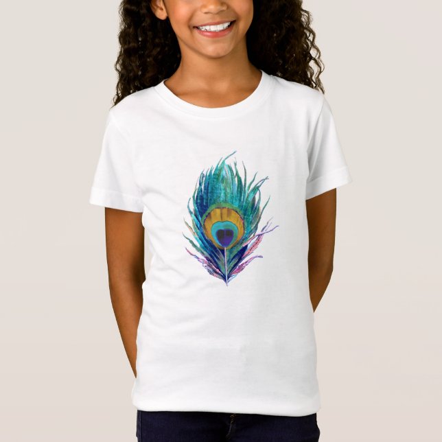 Peacock feather pattern T-Shirt (Front)