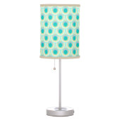 Peacock feather pattern teal lamp shade (Right)