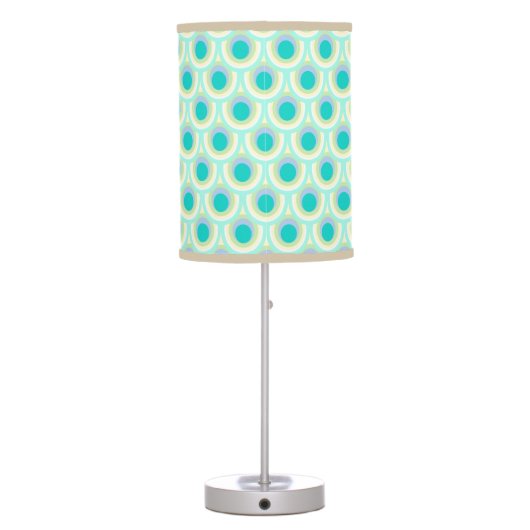 Peacock feather pattern teal lamp shade (Back)