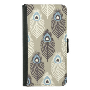 Peacock feather pattern, vintage style. samsung galaxy s5 wallet case