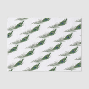 Peacock Feather Patterned Themed Tissue Paper