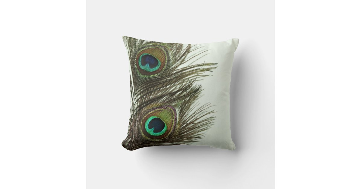 Peacock Feather Pillow Zazzle