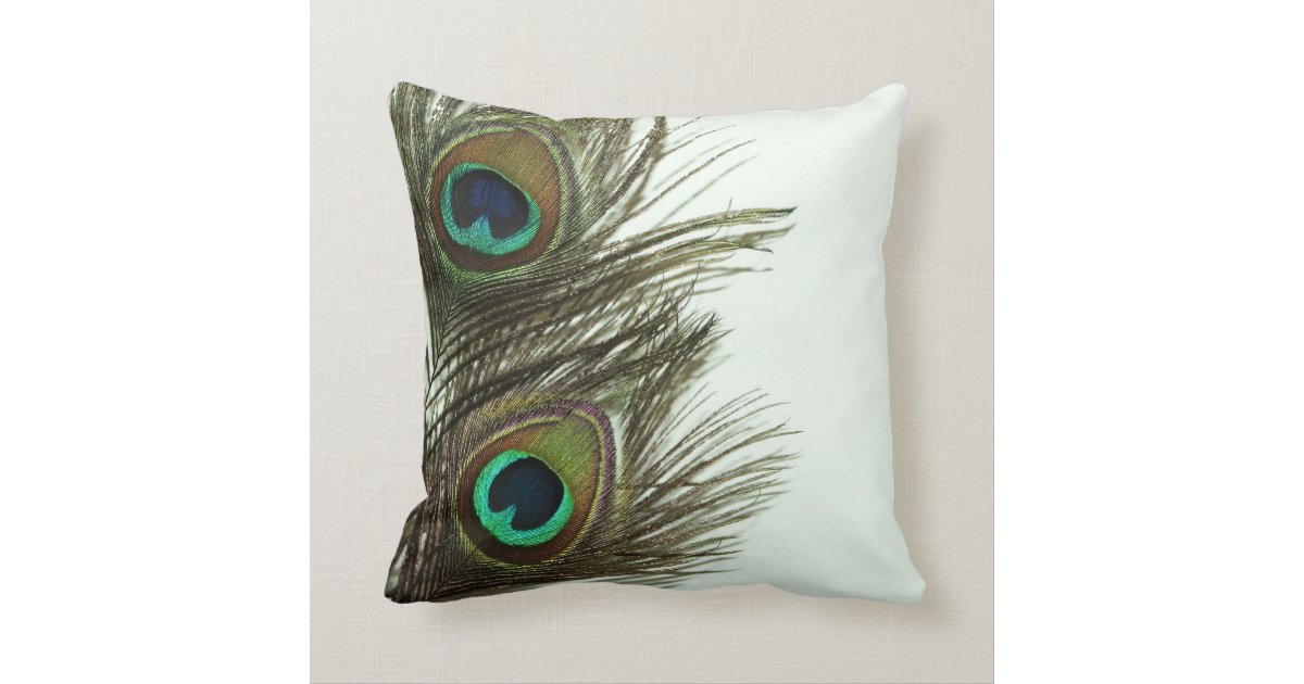 Peacock Feather Pillow Zazzle