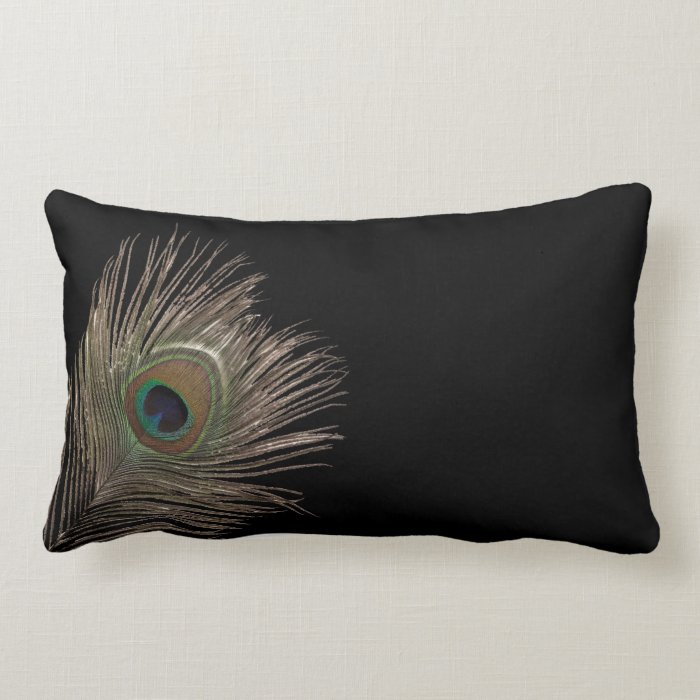 Peacock feather pillows