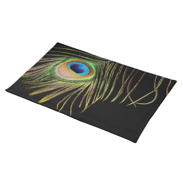 Peacock Feather Placemats (On Table)