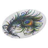 Peacock Feather Plate (Left Side)