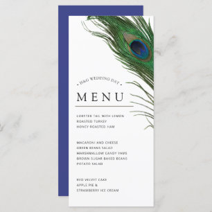 Peacock Feather Poise Dinner Menu