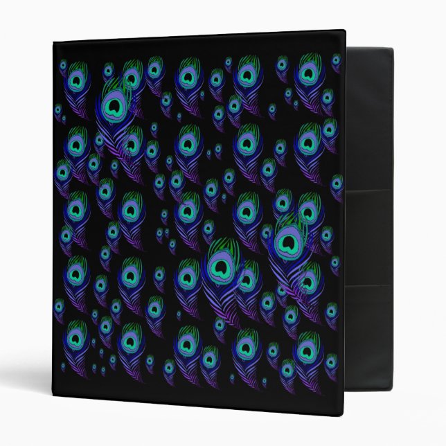 Peacock feather print binder (Front/Inside)