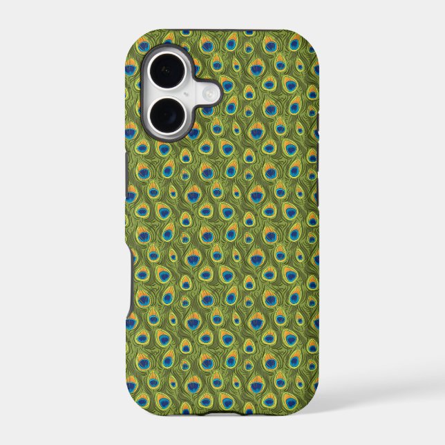 Peacock Feather Print Iphone Case (Back)
