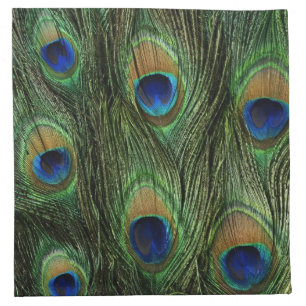 Peacock Feather Print Napkin