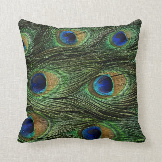 Peacock Feather Print Pillow