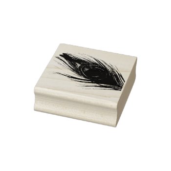 Peacock Feather Rubber Stamp by BuzBuzBuz at Zazzle