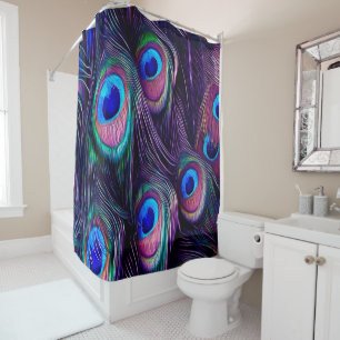 Peacock Feather Shower Curtain