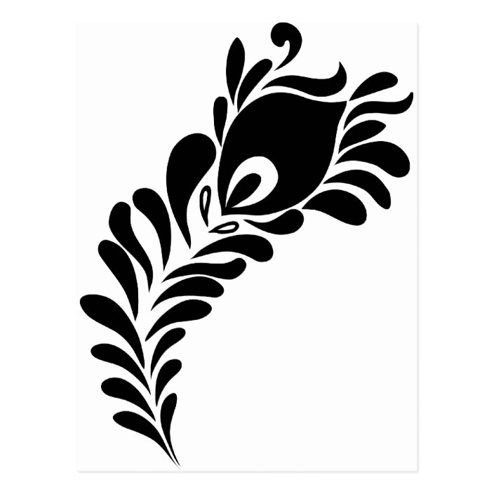 peacock feather silhouette postcard zazzle com peacock feather silhouette postcard zazzle com