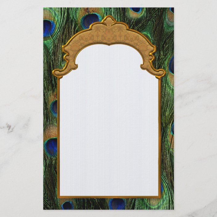Peacock Feather Stationery | Zazzle.com