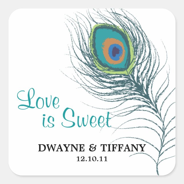 Peacock Feather Stickers (Front)