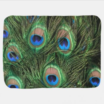 Peacock Feather Swaddle Blanket by ChristyWyoming at Zazzle