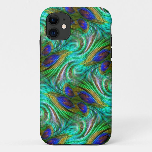 Peacock Feather Swirl Pattern iPhone 5 Case (Back)